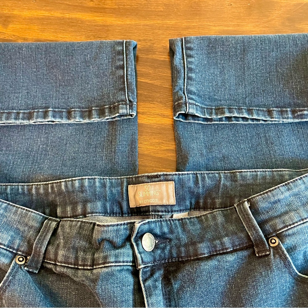 Chico’s So Slimming Jeans size 3 Short (petite) Denim Blue Medium Wash (large)16 - Picture 5 of 11